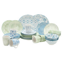 KOMBINOVANÝ SERVIS 30-dielne, porcelán keramika  - modrá/zelená, Lifestyle, keramika - Landscape