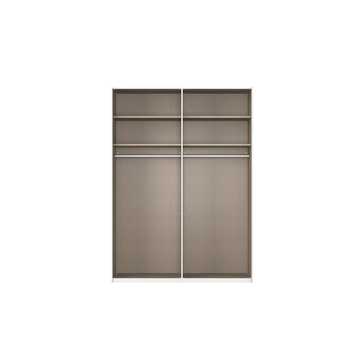 SCHWEBETÜRENSCHRANK 162/236/68 cm 2-türig Weiß  - Alufarben/Weiß, Basics, Glas/Holzwerkstoff (162/236/68cm) - Novel