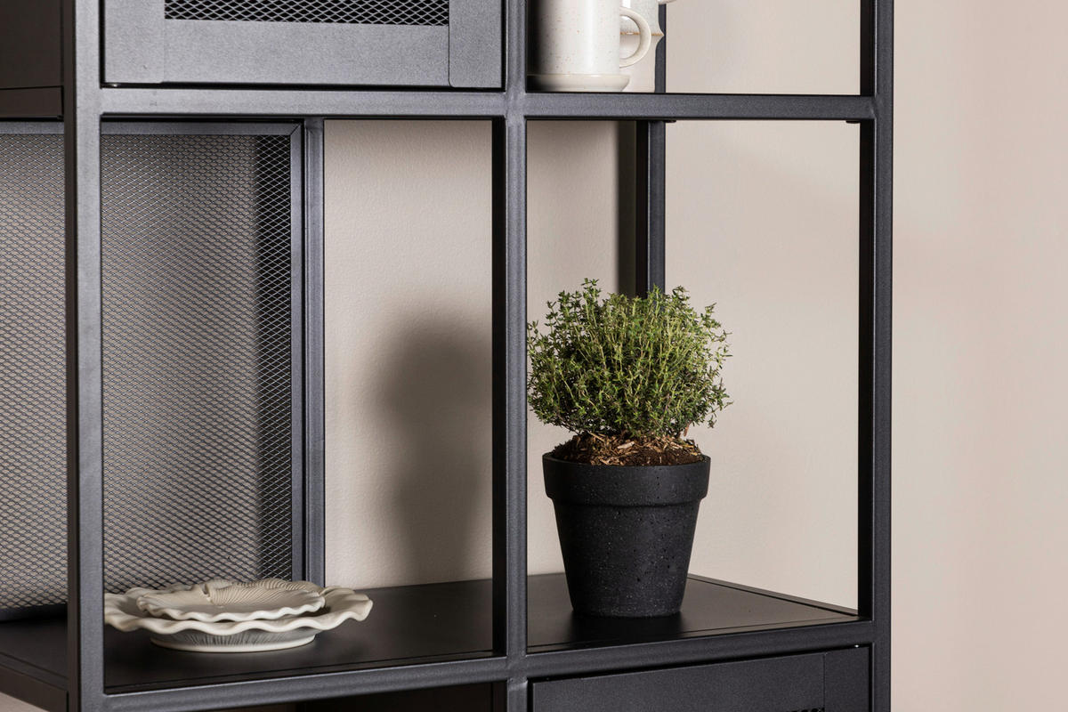 HYLLA i 70/180/35 cm svart  - svart, Design, metall (70/180/35cm) - Livetastic