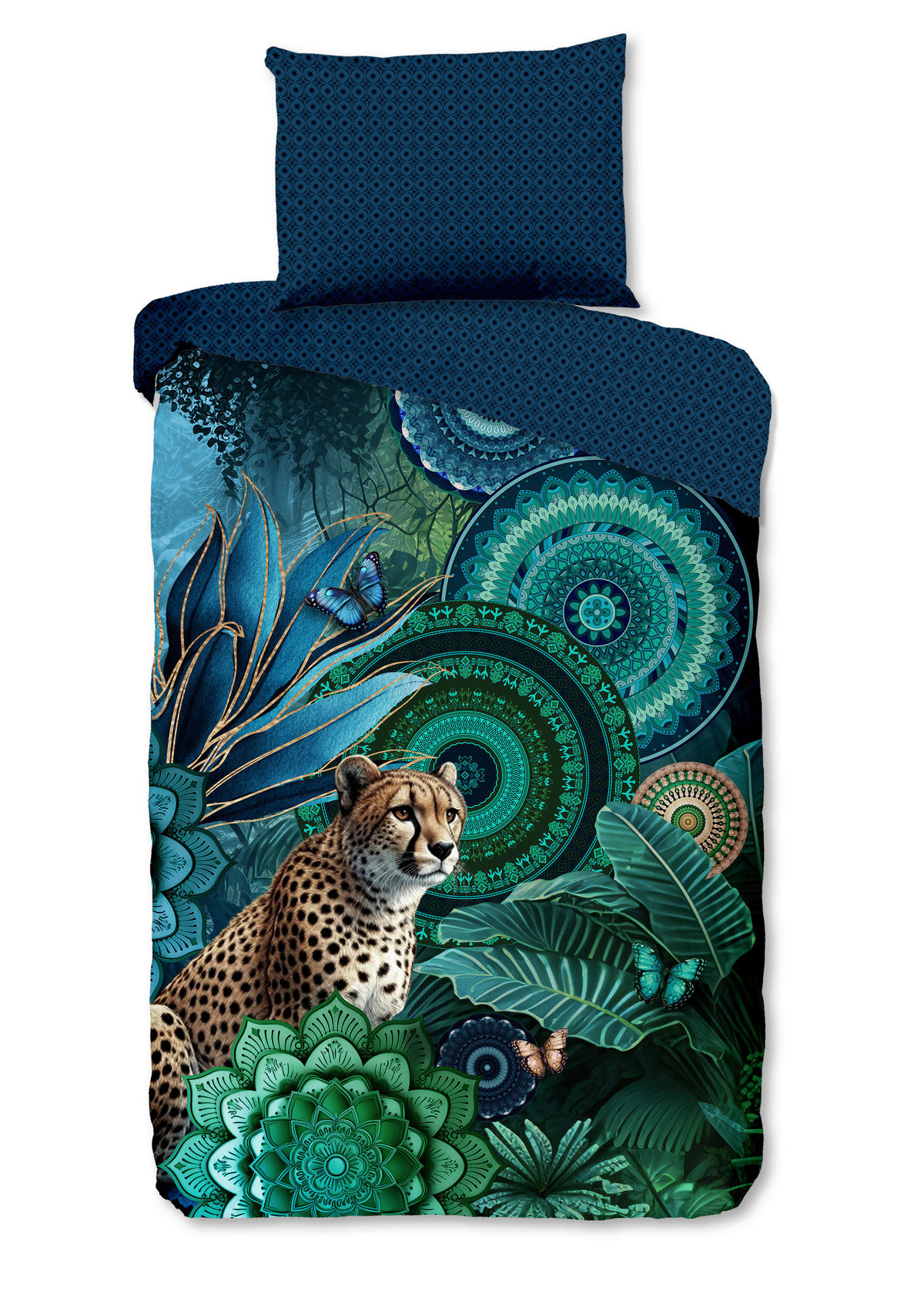 BETTWÄSCHE HIP Satin 140/200 cm  - Blau/Multicolor, Design, Textil (140/200cm)