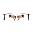 ECKSCHREIBTISCH 147/120/76 cm  in Anthrazit, Eichefarben  - Eichefarben/Anthrazit, MODERN, Holzwerkstoff/Metall (147/120/76cm) - Novel