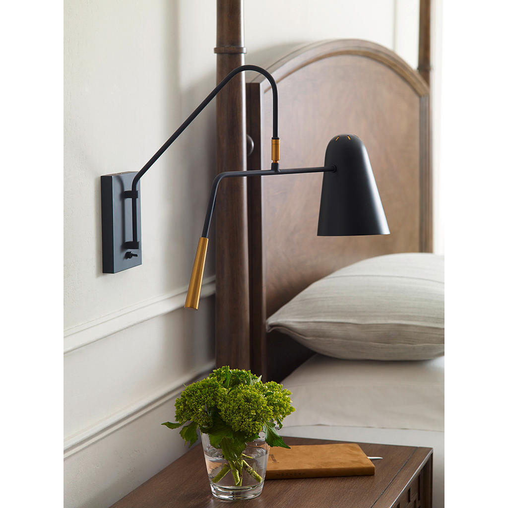 Thumbnail - Elstead Lighting Wandleuchte Elstead Simon, Schwarz, Metall, 43.9x62.3x13.6 cm, Grüner Punkt, RoHS, Lampen & Leuchten, I...