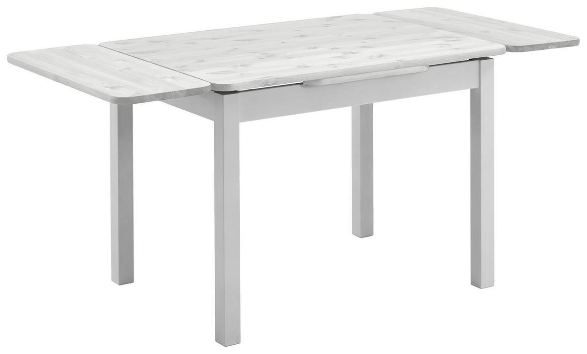 ESSTISCH Weiß rechteckig  ausziehbar, in verschiedenen Größen erhältlich  - Weiß, ROMANTIK / LANDHAUS, Holz (104-154/77/74cm) - Boxxx