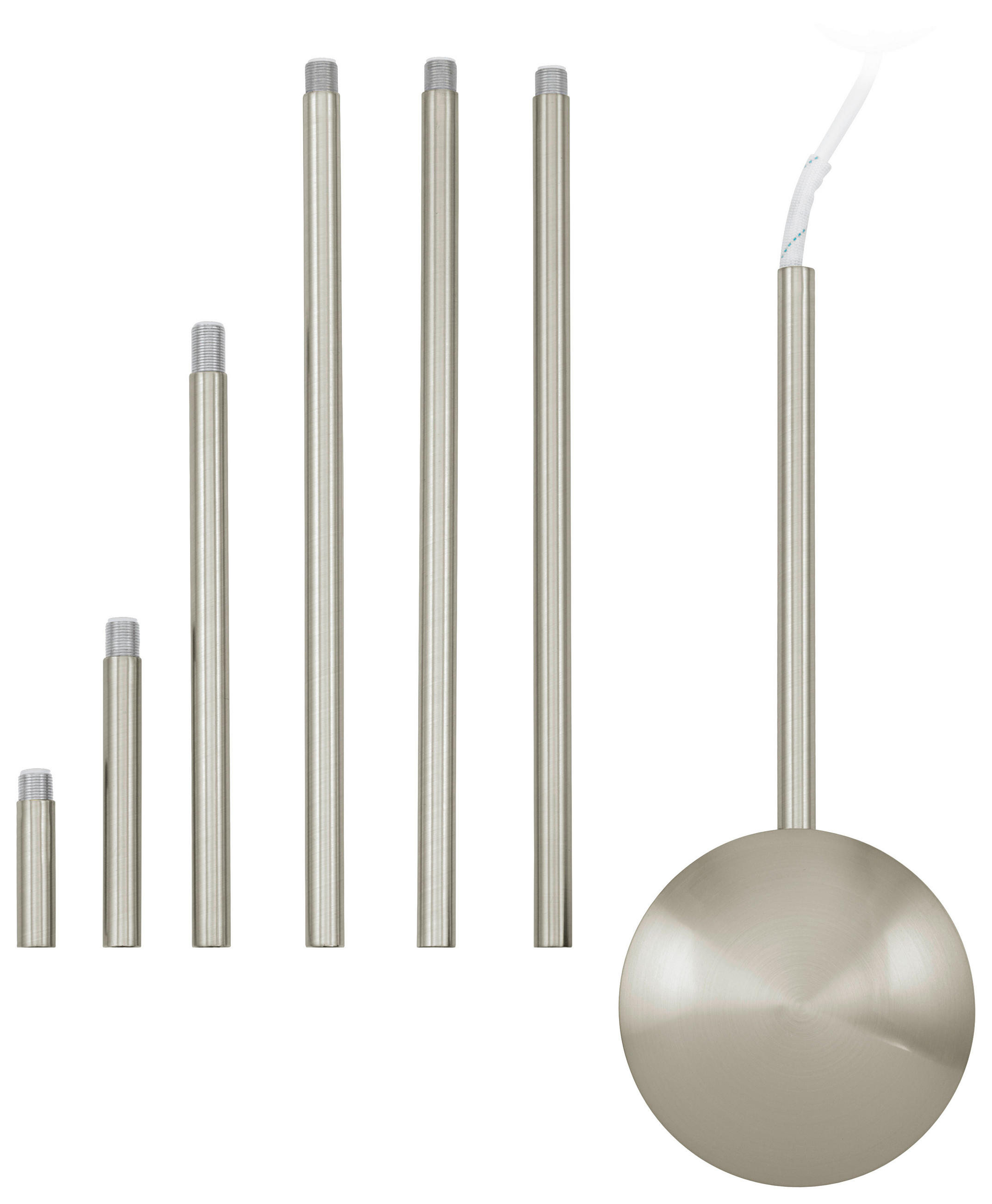 KABELKANALVERLÄNGERUNG - Nickelfarben, Basics, Metall (12/157cm)