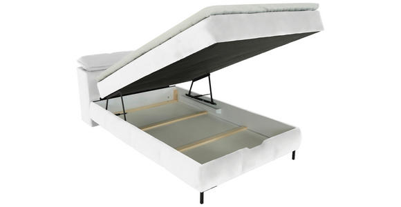 BOXBETT 120/200 cm  in Creme  - Creme/Schwarz, KONVENTIONELL, Holz/Holzwerkstoff (120/200cm) - Xora