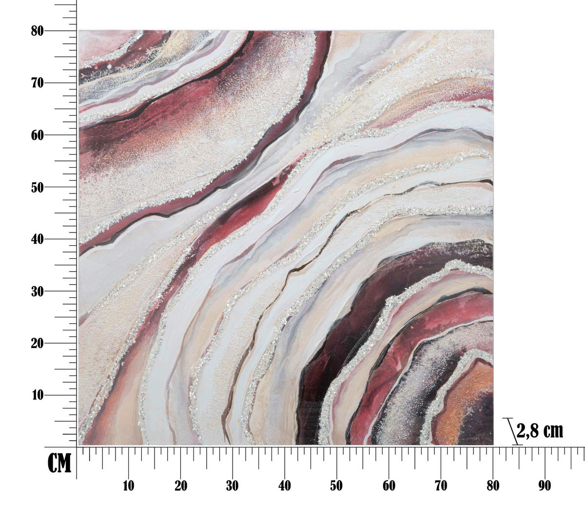 LEINWANDBILD Multicolor  - Multicolor, Basics, Holz/Textil (80/80/2.8cm)