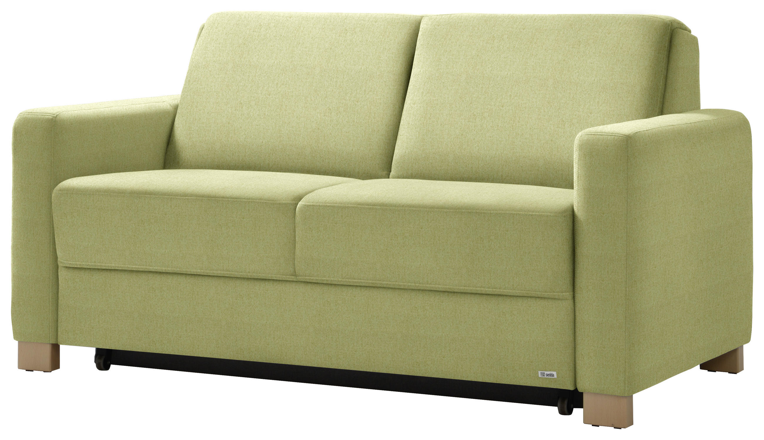 SCHLAFSOFA Grün  - Naturfarben/Grün, KONVENTIONELL, Holz/Textil (160/86/92cm) - Sedda