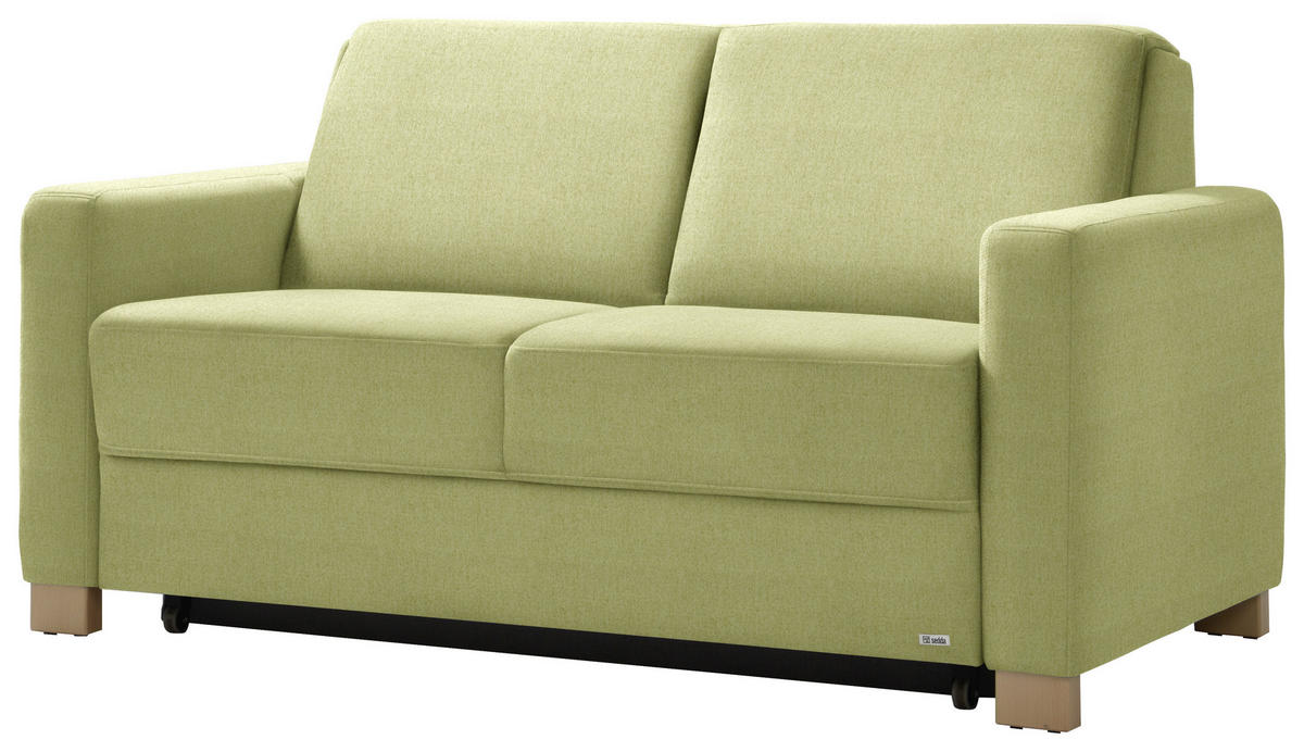 SCHLAFSOFA in Textil Grün  - Naturfarben/Grün, Konventionell, Holz/Textil (160/86/92cm) - Sedda