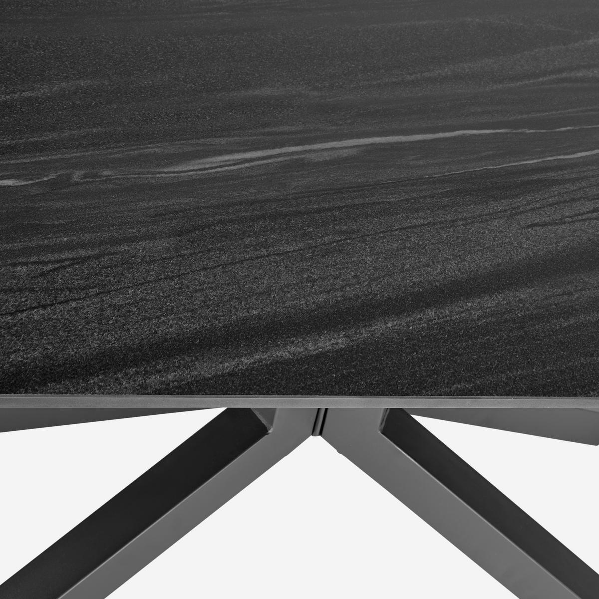 ROZŤAHOVACÍ STÔL, 160-240/75/90 cm - sivá, Konventionell, kov/keramika (160-240/75/90cm) - MID.YOU