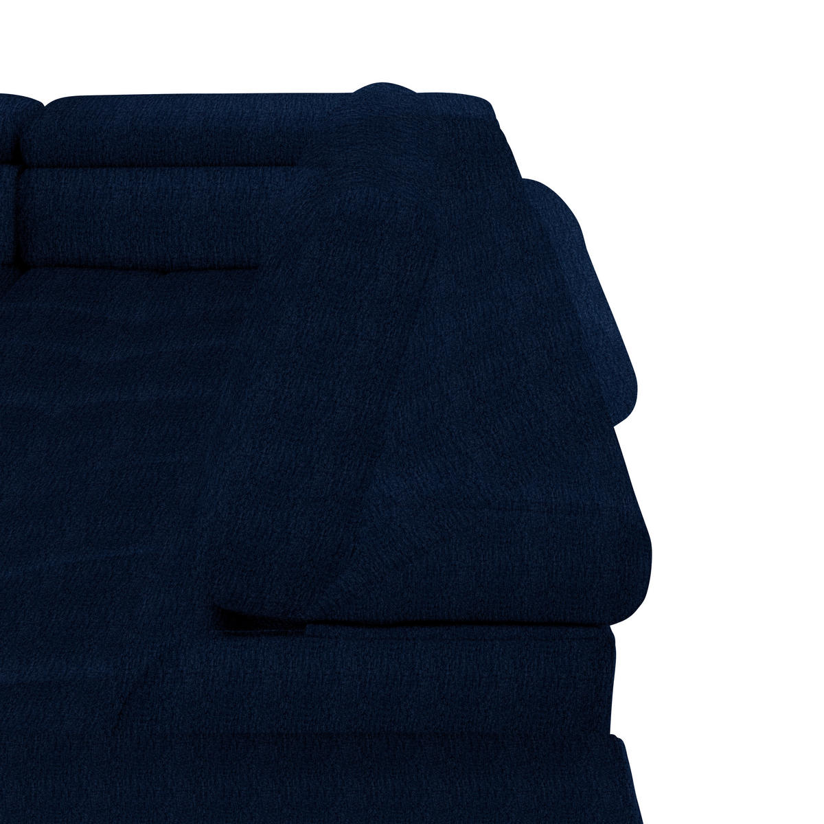 ECKSOFA Dunkelblau Samt, Webstoff  - Schwarz/Dunkelblau, Design, Textil/Metall (216/300cm) - Welnova