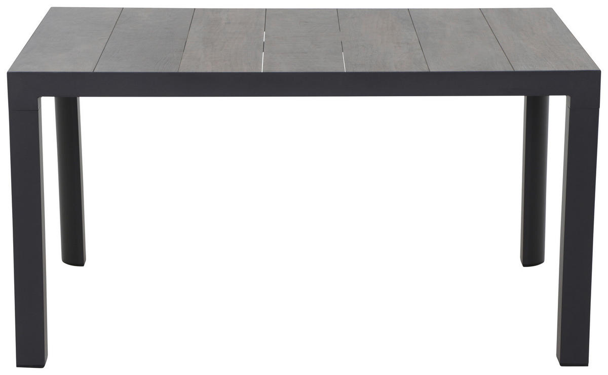 GARTENTISCH 140/90/74 cm Metall rechteckig  - Graubraun/Anthrazit, Basics, Keramik/Metall (140/90/74cm) - Siena Garden