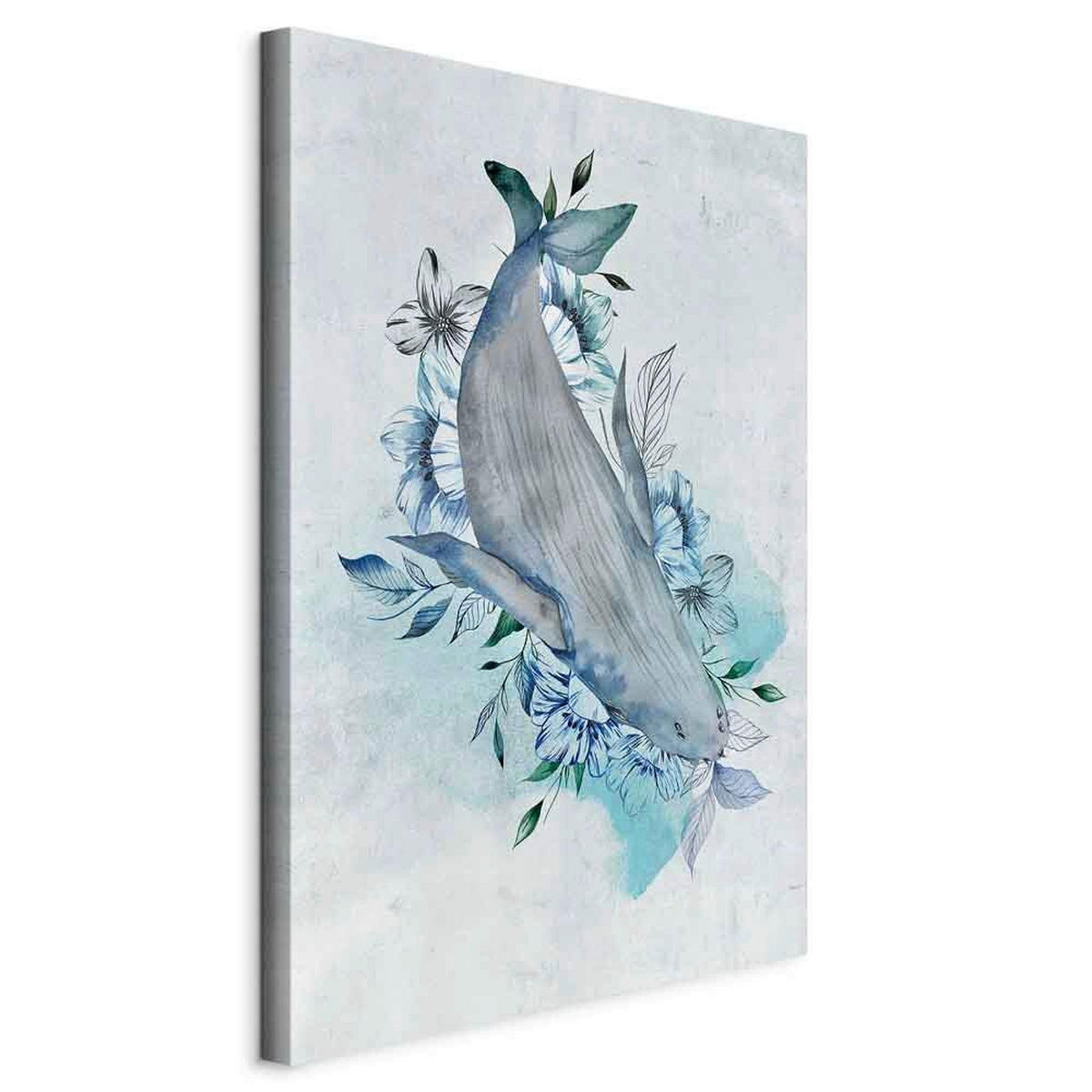 LEINWANDBILD Abstraktes, Tiere, Sonstiges 60/90/1.2 cm  - Pastellblau/Grauweiß, Basics, Holz/Textil (60/90/1.2cm) - artgeist