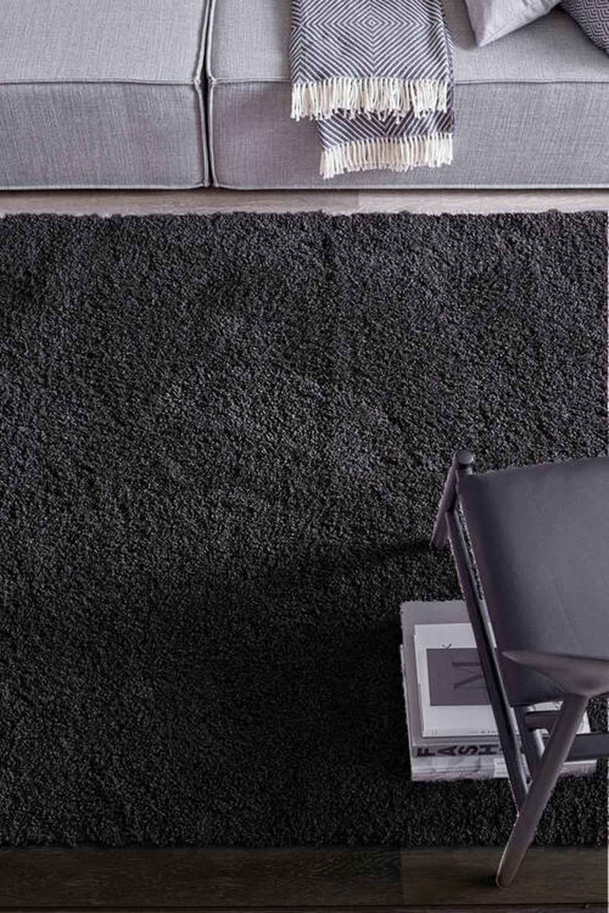 HOCHFLORTEPPICH 67/130 cm Savage Anthrazit  - Anthrazit, KONVENTIONELL, Textil (67/130cm) - Schöner Wohnen
