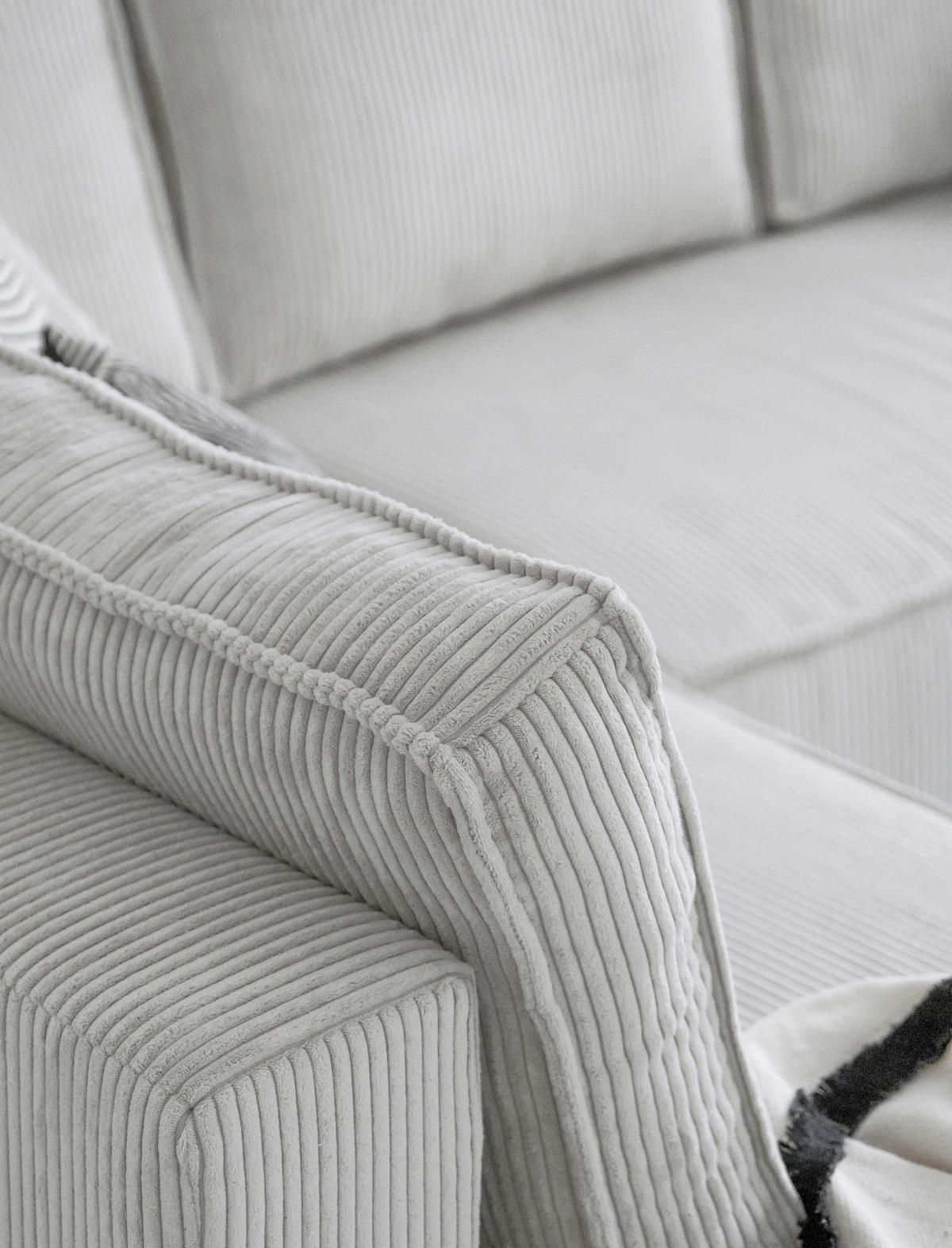 WOHNLANDSCHAFT  in Cord Beige  - Beige/Schwarz, Design, Kunststoff/Textil (194/322/156cm) - MID.YOU