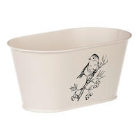 TRUHLÍK NA KVETY kov, 11/13/23 cm - krémová, Basics, kov (11/13/23cm)