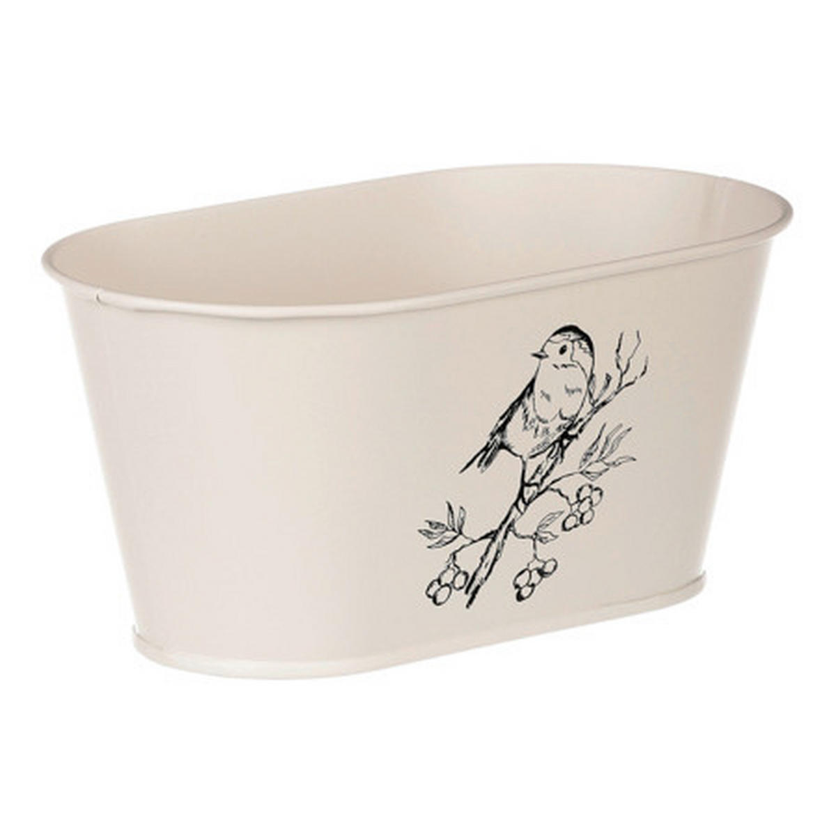 TRUHLÍK NA KVETY kov, 11/13/23 cm - krémová, Basics, kov (11/13/23cm)