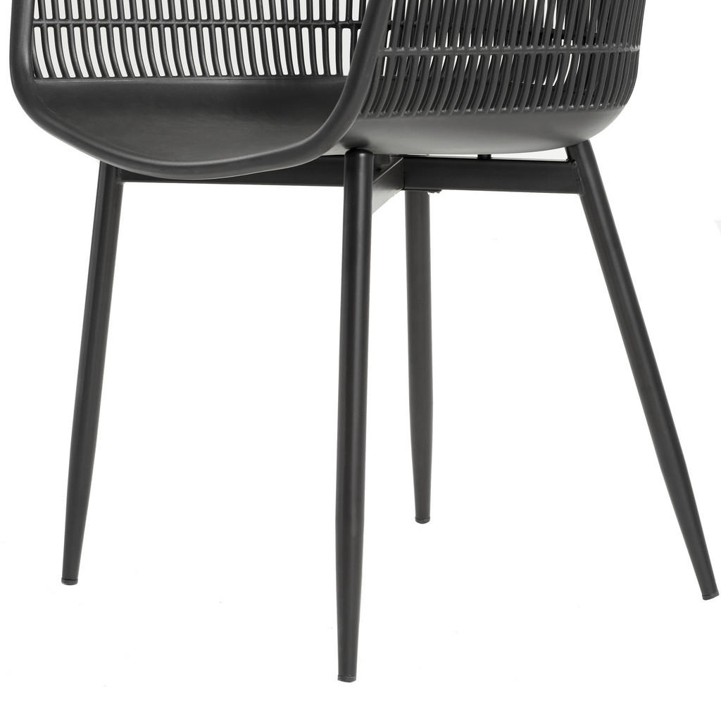 Thumbnail - Ambia Garden Balkonset, Schwarz, Metall, Kunststoff, 3-teilig, konisch, rund, 53x85x63 cm, Balkonmöbel, Balkonmöbel-Sets