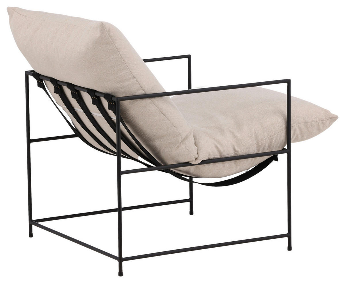 FÅTÖLJ i textil, metall vit  - vit, Design, metall/textil (68.5/97.5/90cm) - Livetastic