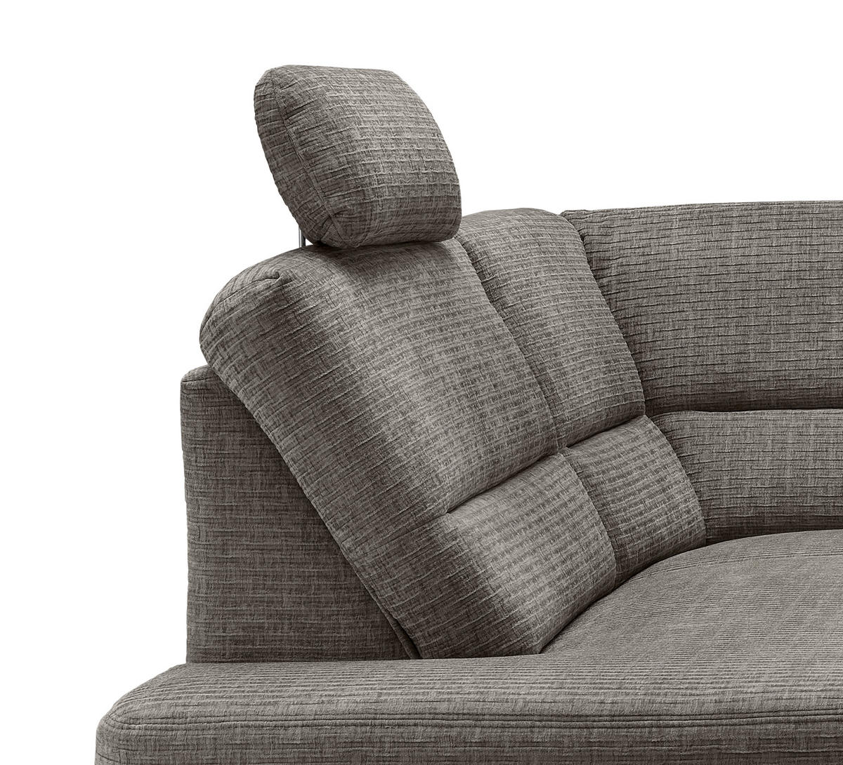 ECKSOFA Graubraun Mikrofaser  - Graubraun/Schwarz, MODERN, Holz/Textil (190/266cm) - Livetastic