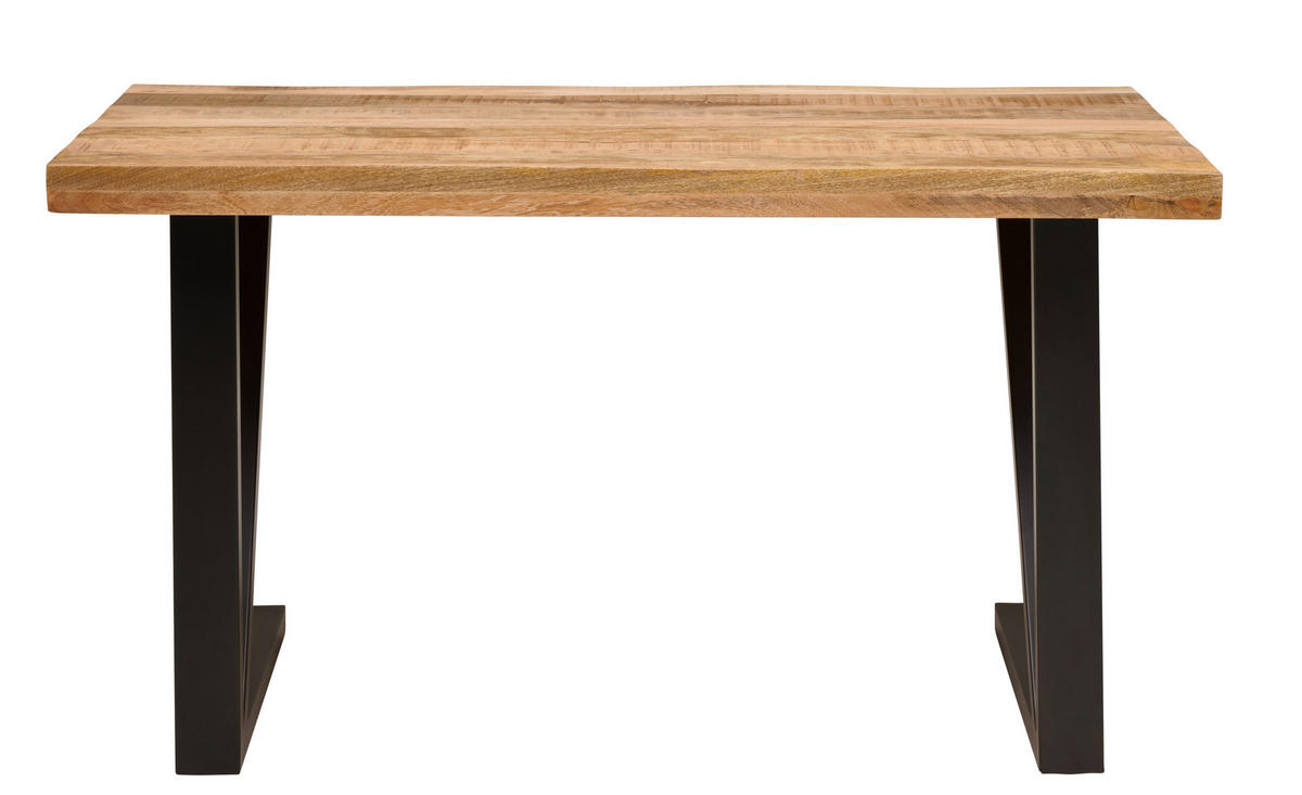 ÍRÓASZTAL  - natúr színű/fekete, Modern, fa/fém (140/76/80cm) - Livetastic