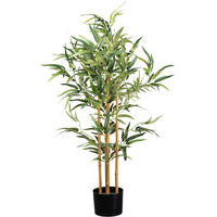 KUNSTPFLANZE Bambus 105 cm  - Schwarz/Naturfarben, Design, Kunststoff (105cm) - P & B