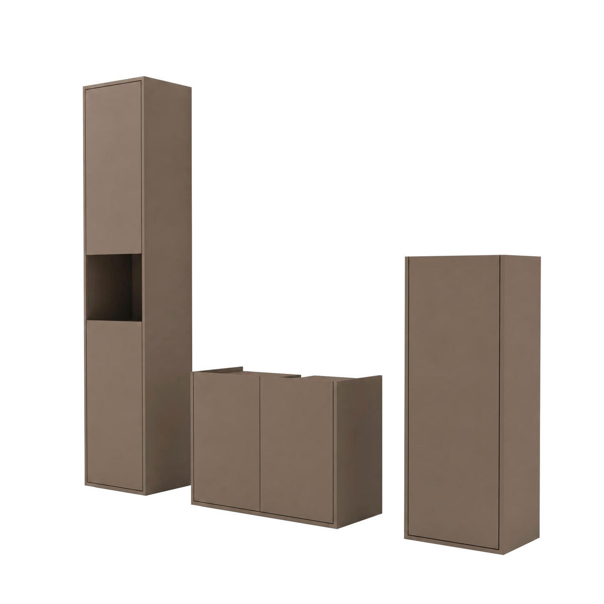 WASCHBECKENUNTERSCHRANK 80/62/35 cm  - Schwarz/Cappuccino, Trend, Holzwerkstoff/Kunststoff (80/62/35cm) - MID.YOU