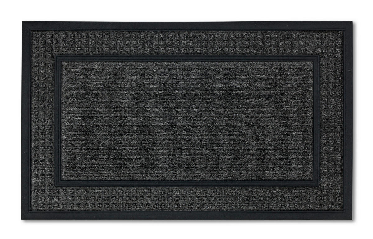 FUßMATTE  50/80 cm  Dunkelgrau  - Dunkelgrau, Basics, Kunststoff/Textil (50/80cm) - Esposa