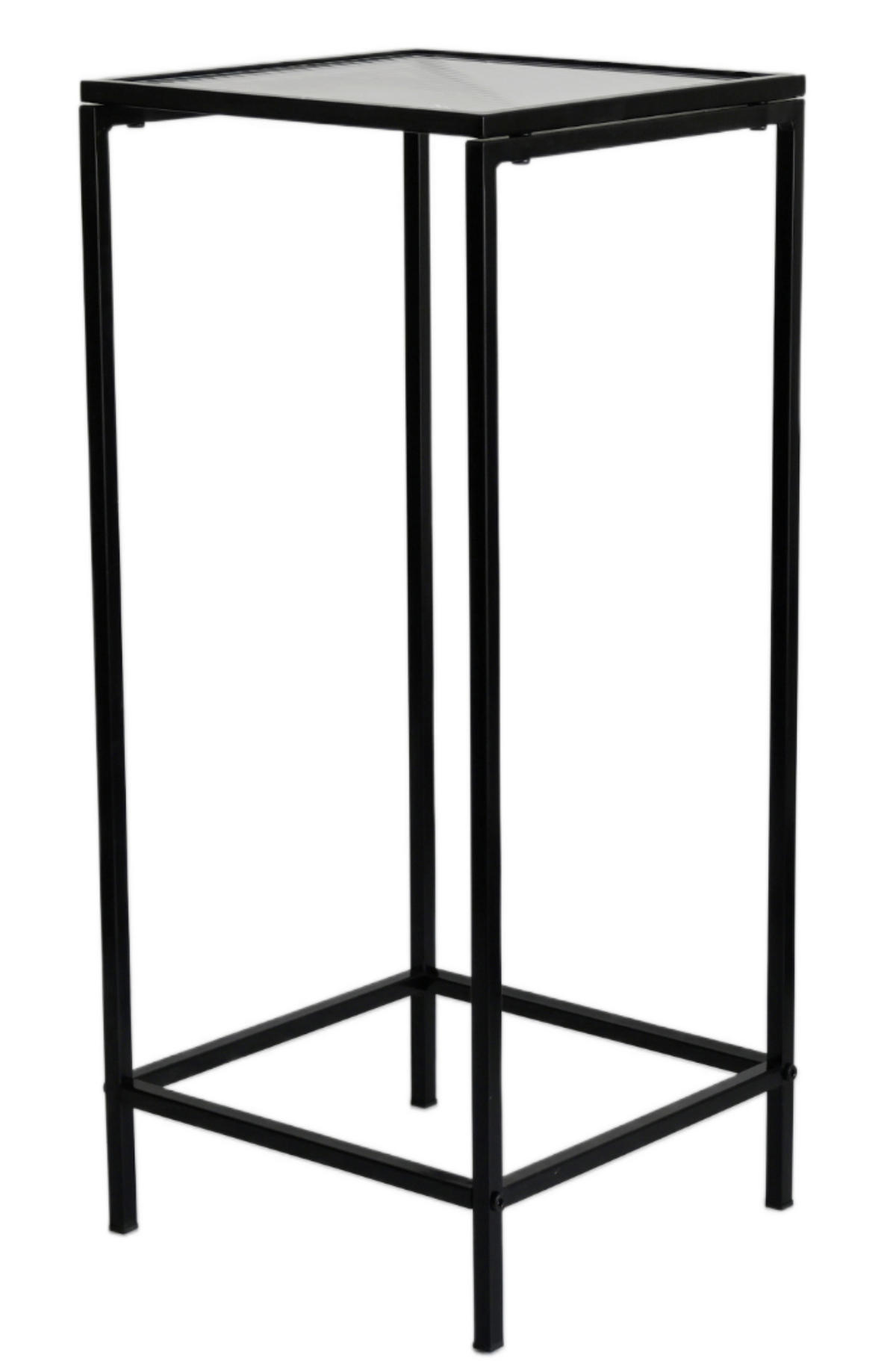 BEISTELLTISCH 30/30/70 cm Schwarz rechteckig  - Schwarz, Basics, Glas/Metall (30/30/70cm) - Xora