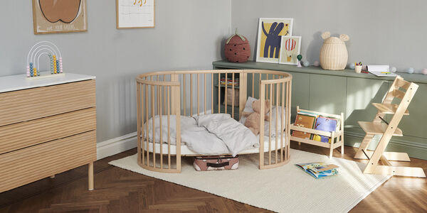 OTROŠKA POSTELJICA Sleepi V3 bukev masivno 141/74/78 cm naravne barve  - naravne barve, Basics, les (141/74/78cm) - Stokke