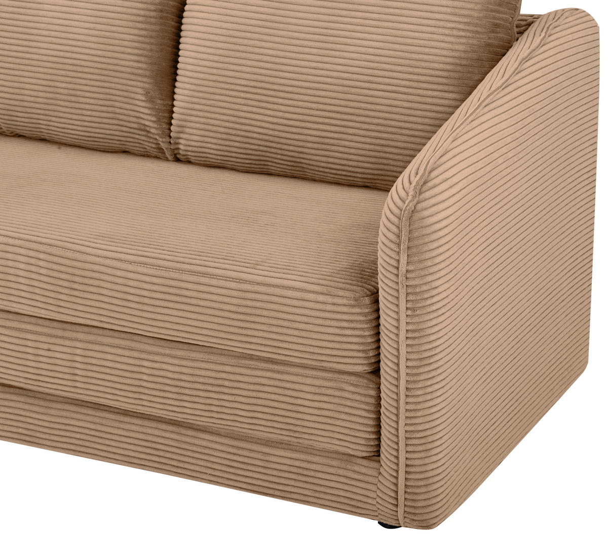 SCHLAFSOFA Cord Altrosa  - Schwarz/Altrosa, MODERN, Kunststoff/Textil (139/84/72cm) - MID.YOU