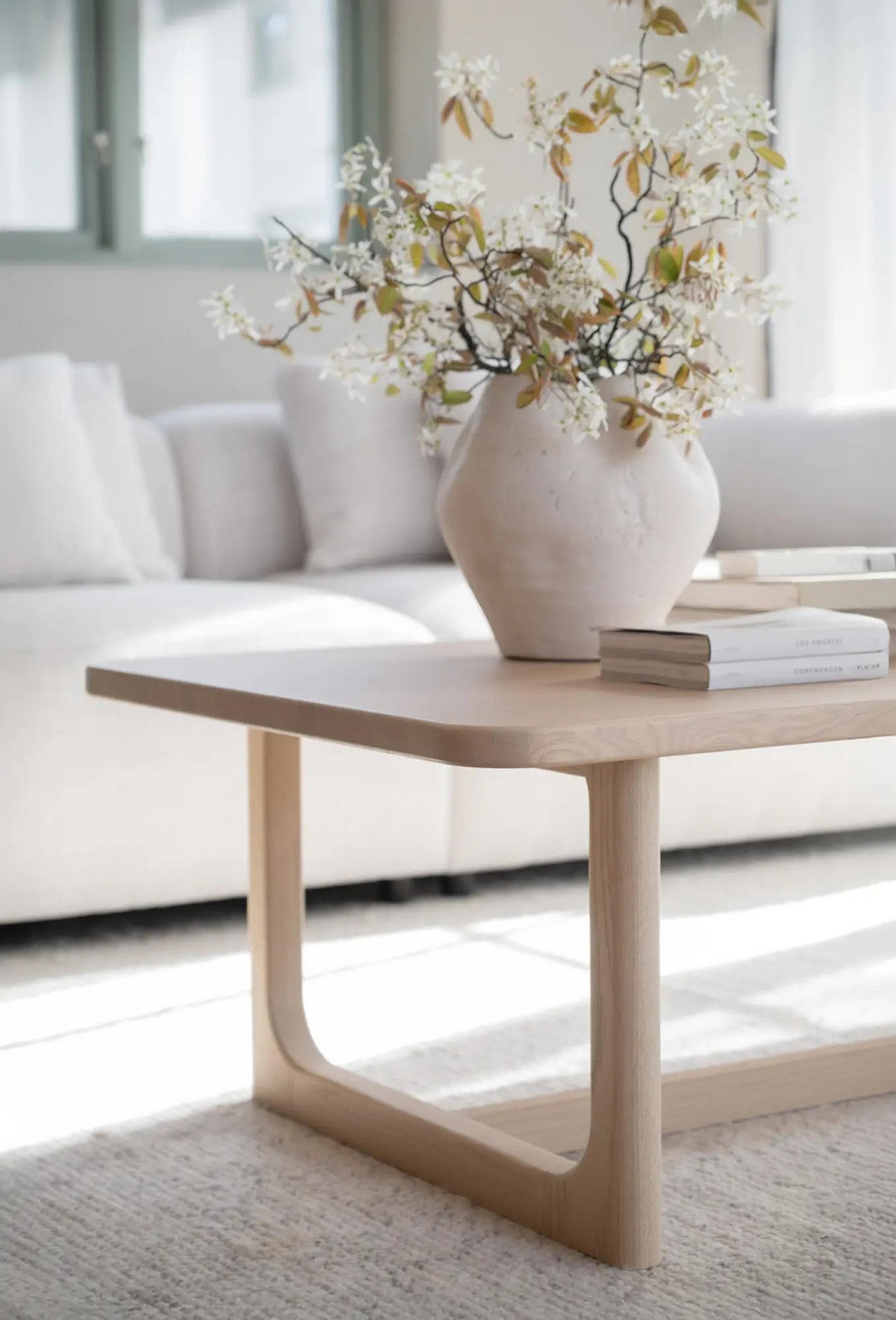 SOFFBORD i trä 160/70/41 cm  - ek Bianco, Klassisk, trä (160/70/41cm) - Rowico