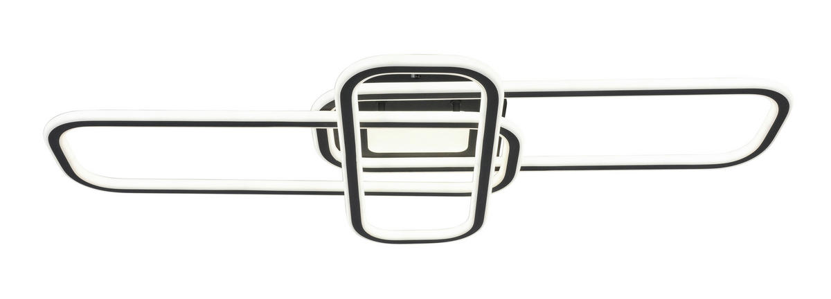 Plafonieră Cu Led 44 W    103/46/11 cm  - alb/negru, Design, plastic/metal (103/46/11cm) - Novel
