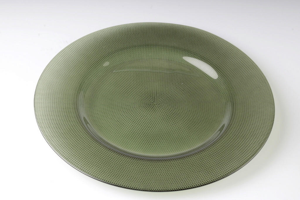 SERVIERPLATTE 33 cm  - Grün, KONVENTIONELL, Glas (33cm) - Novel