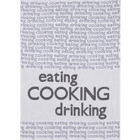 GESCHIRRTUCH Grau, Schwarz, Weiß  - Schwarz/Weiß, Basics, Textil (50/0.5/70cm)