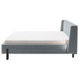 POLSTERBETT Beleuchtung 140/200 cm  in Grau  - Schwarz/Grau, MODERN, Textil/Metall (140/200cm) - Novel