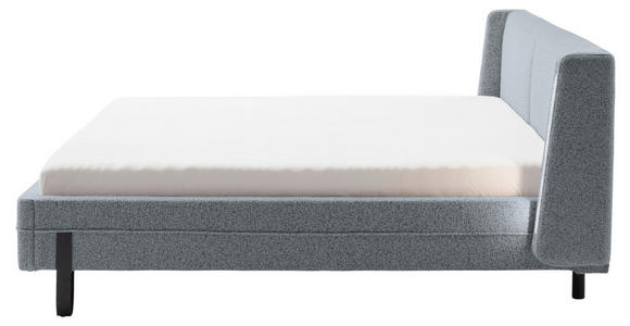 POLSTERBETT Beleuchtung 140/200 cm in Grau - Schwarz/Grau, MODERN, Textil/Metall (140/200cm) - Novel