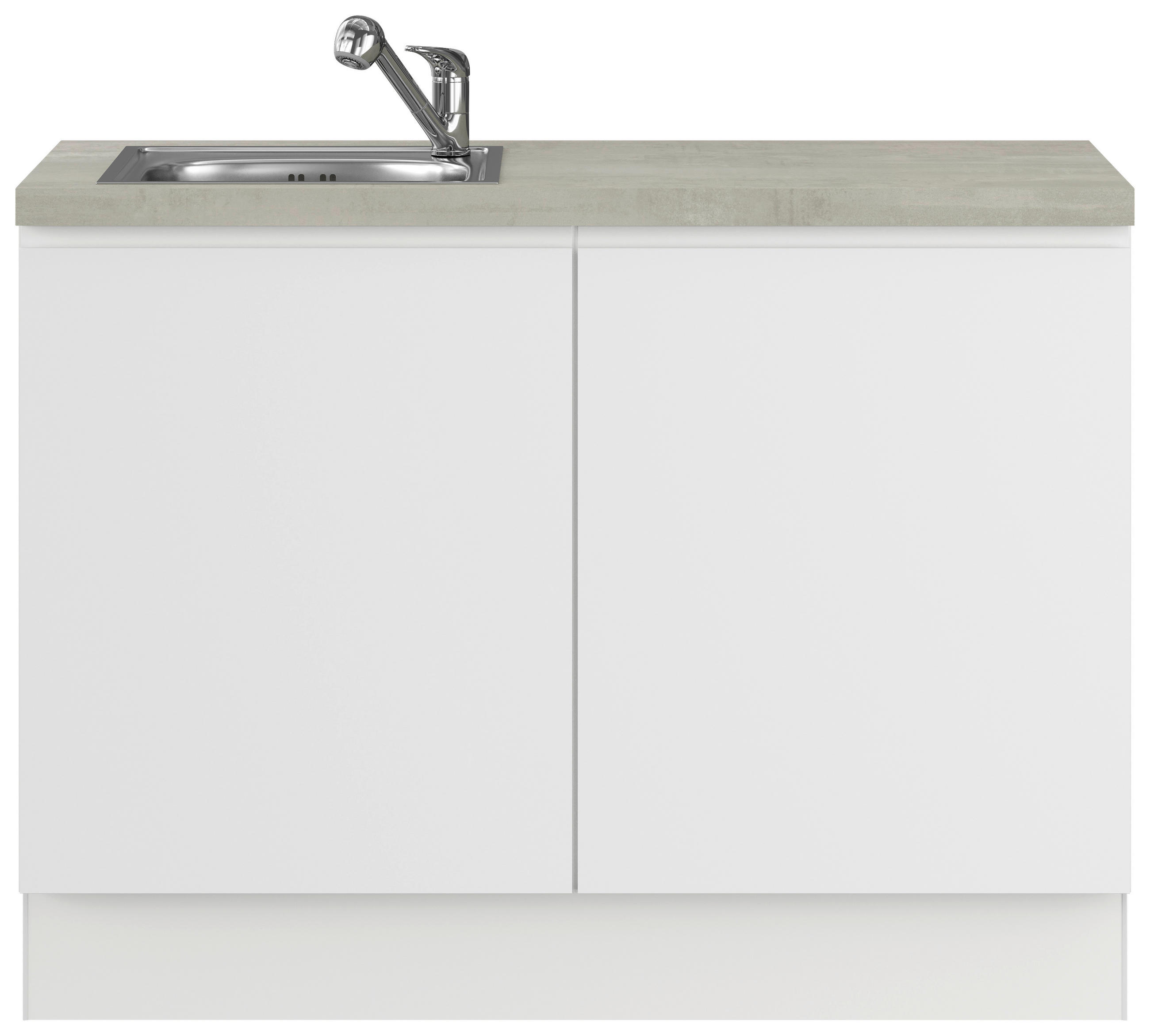 SPÜLENUNTERSCHRANK 120/91,8/58 cm  in Weiß  - Hellgrau/Weiß, Basics, Holzwerkstoff (120/91,8/58cm) - Impuls