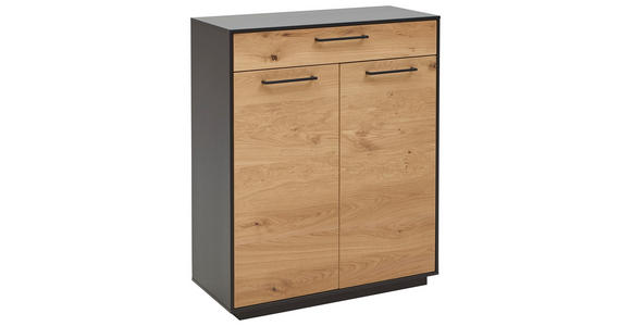 SCHUHSCHRANK 86/103/37 cm - Eichefarben/Anthrazit, Design, Holz/Holzwerkstoff (86/103/37cm) - Dieter Knoll