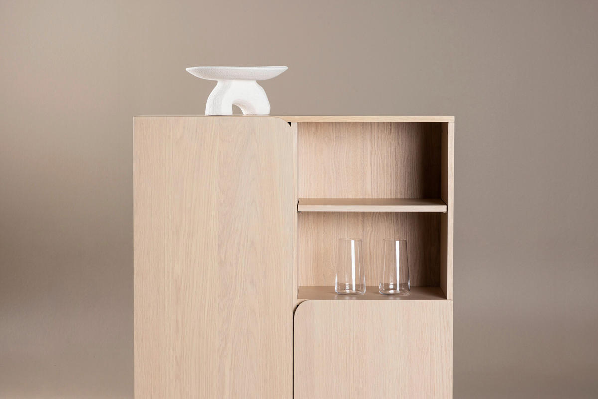 AKTENSCHRANK Pappel Weiß  - Weiß, MODERN, Holz (80/110/30cm) - Livetastic
