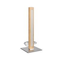 VEIOZĂ CU LED - culoare nichel/culoare lemn stejar, Lifestyle, plastic/lemn (15/40/15cm) - Novel