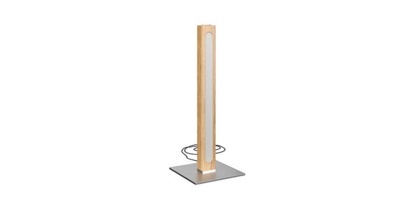 LED-TISCHLEUCHTE 15/40/15 cm   - Eichefarben/Nickelfarben, LIFESTYLE, Holz/Kunststoff (15/40/15cm) - Novel