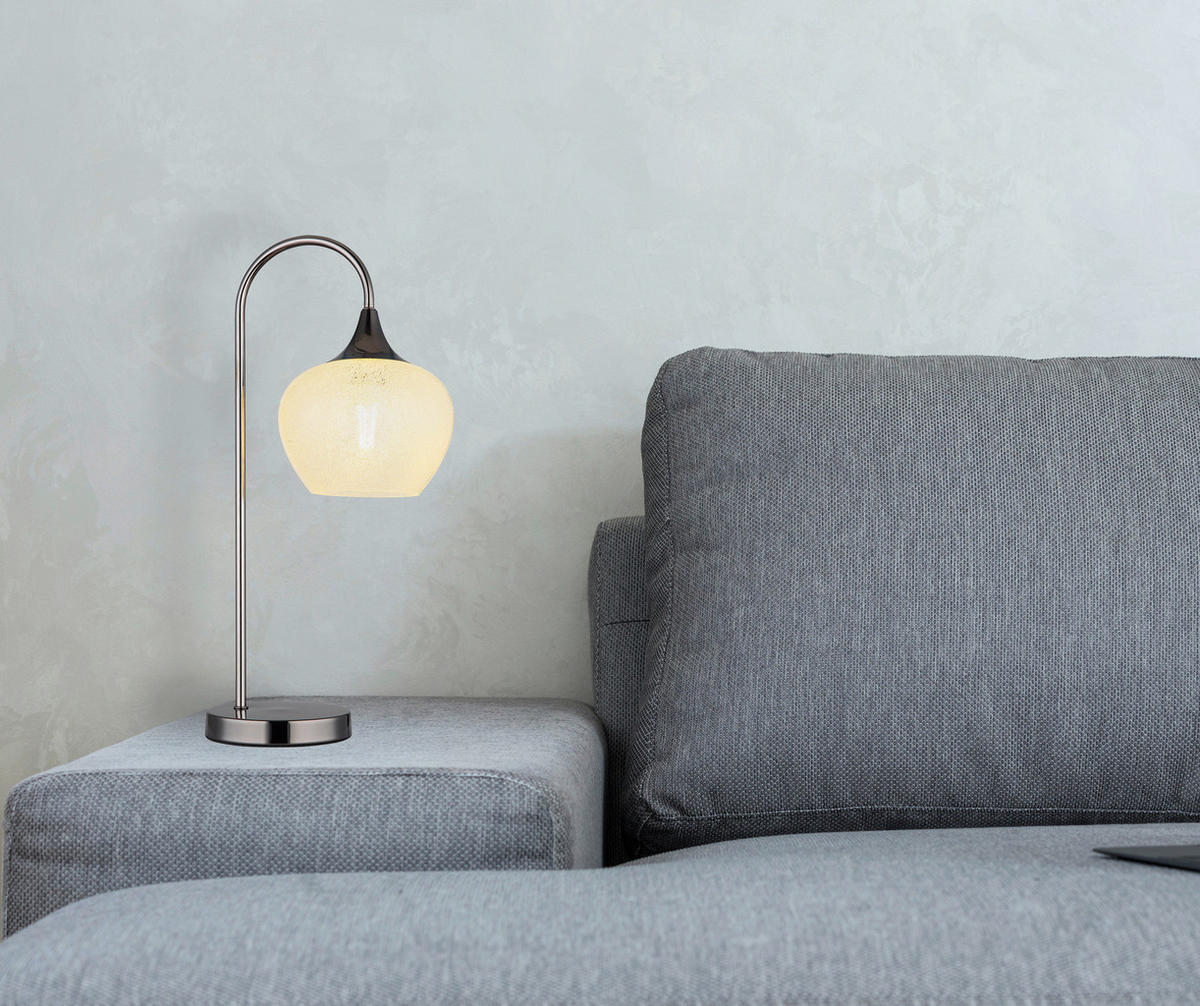 BORDSLAMPA 27,5/16/54 cm   - klar/svart, Basics, metall/glas (27,5/16/54cm) - Globo