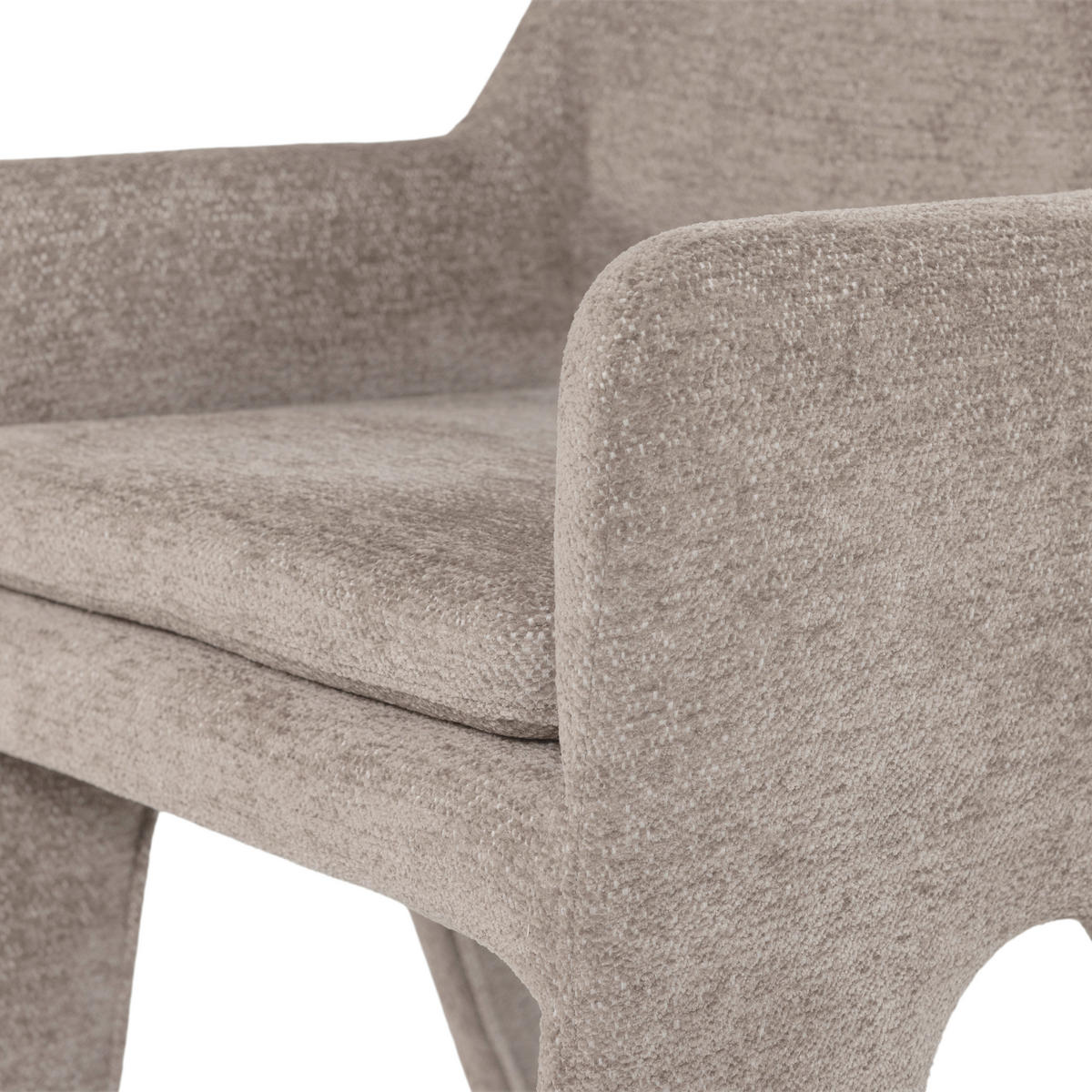 ARMLEHNSTUHL   Chenille  Taupe  - Taupe, MODERN, Textil (57/78/56cm) - Livetastic