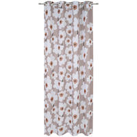 ZAVESA SA KARIKAMA sivobraon - sivobraon, Dizajnerski, tekstil (140/245cm) - Esposa
