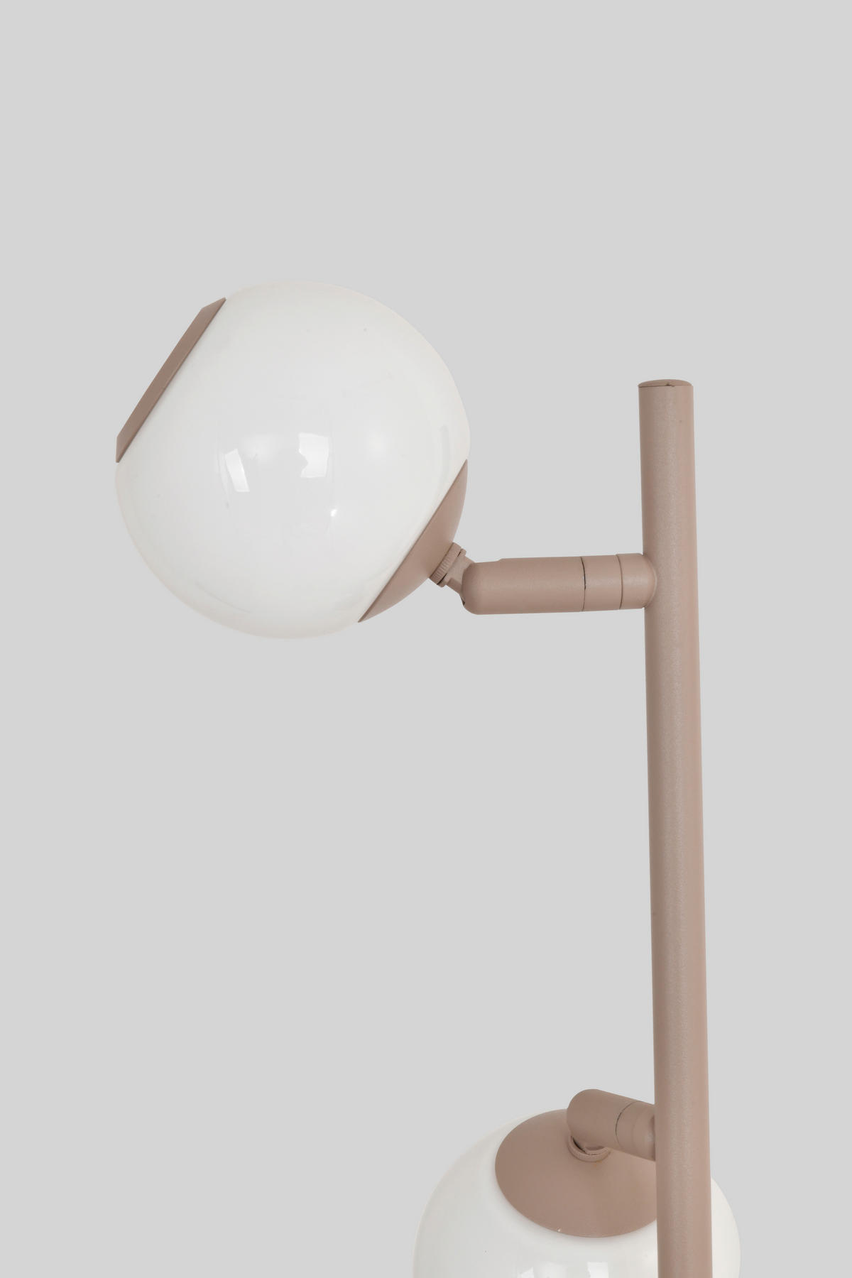 LED-STEHLEUCHTE Luberon 32,5/151/32,5 cm  - Sandfarben/Schwarzchrom, Design, Glas/Kunststoff (32,5/151/32,5cm)