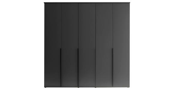 DREHTÜRENSCHRANK  in Graphitfarben  - Schwarz/Graphitfarben, MODERN, Holzwerkstoff/Kunststoff (225/225/52cm) - Carryhome