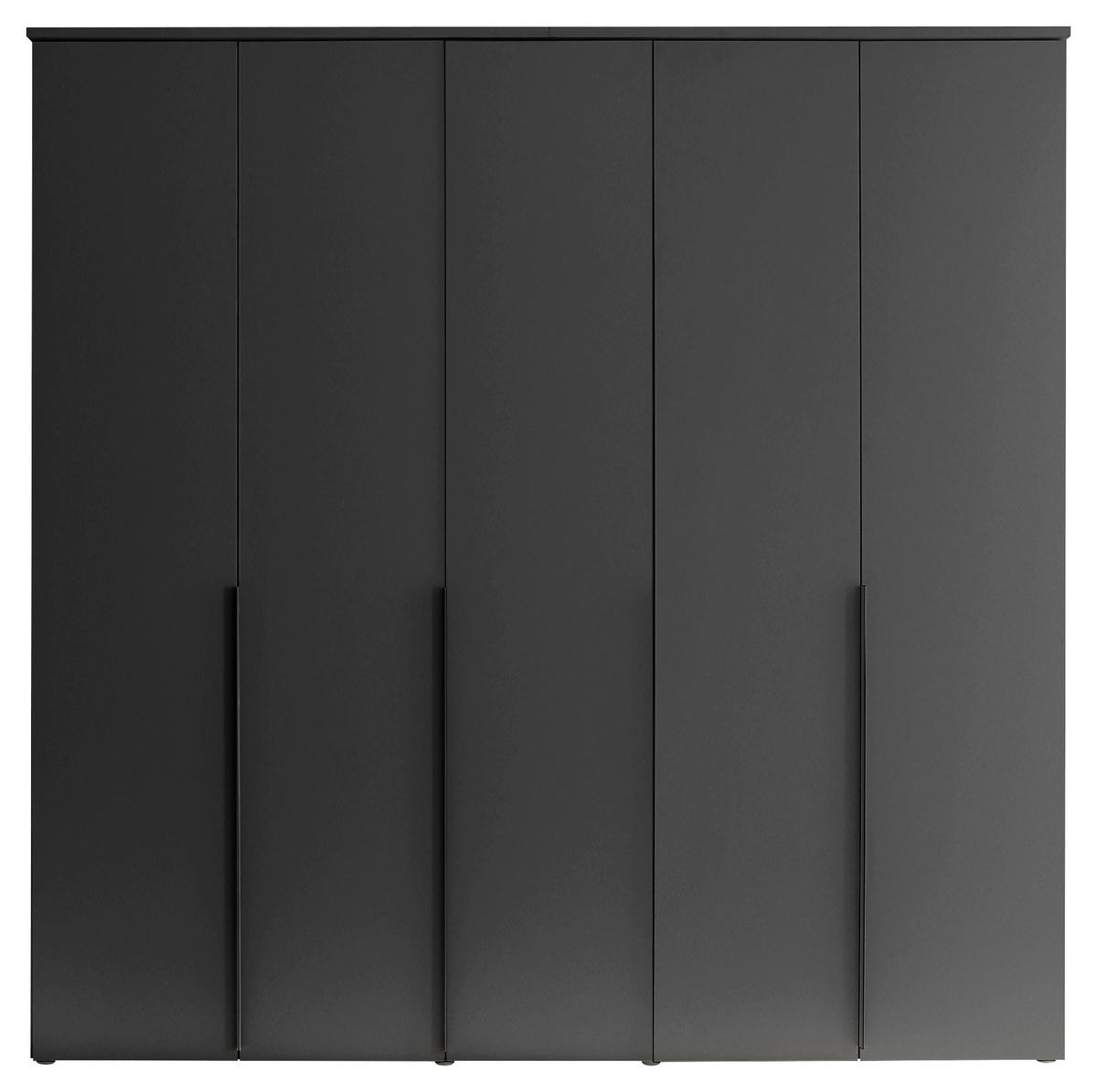 DREHTÜRENSCHRANK  in Graphitfarben  - Schwarz/Graphitfarben, MODERN, Holzwerkstoff/Kunststoff (225/225/52cm) - Carryhome