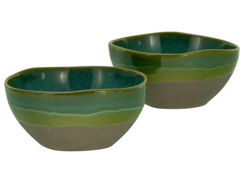 VID SKÅL 2 delar   - olivgrön, Trend, keramik - Creatable