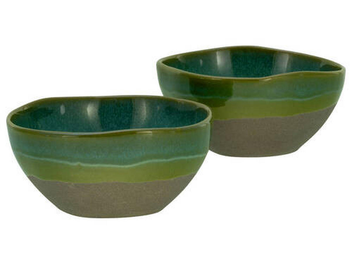 SCHALE 2-teilig   - Olivgrün, Trend, Keramik - Creatable