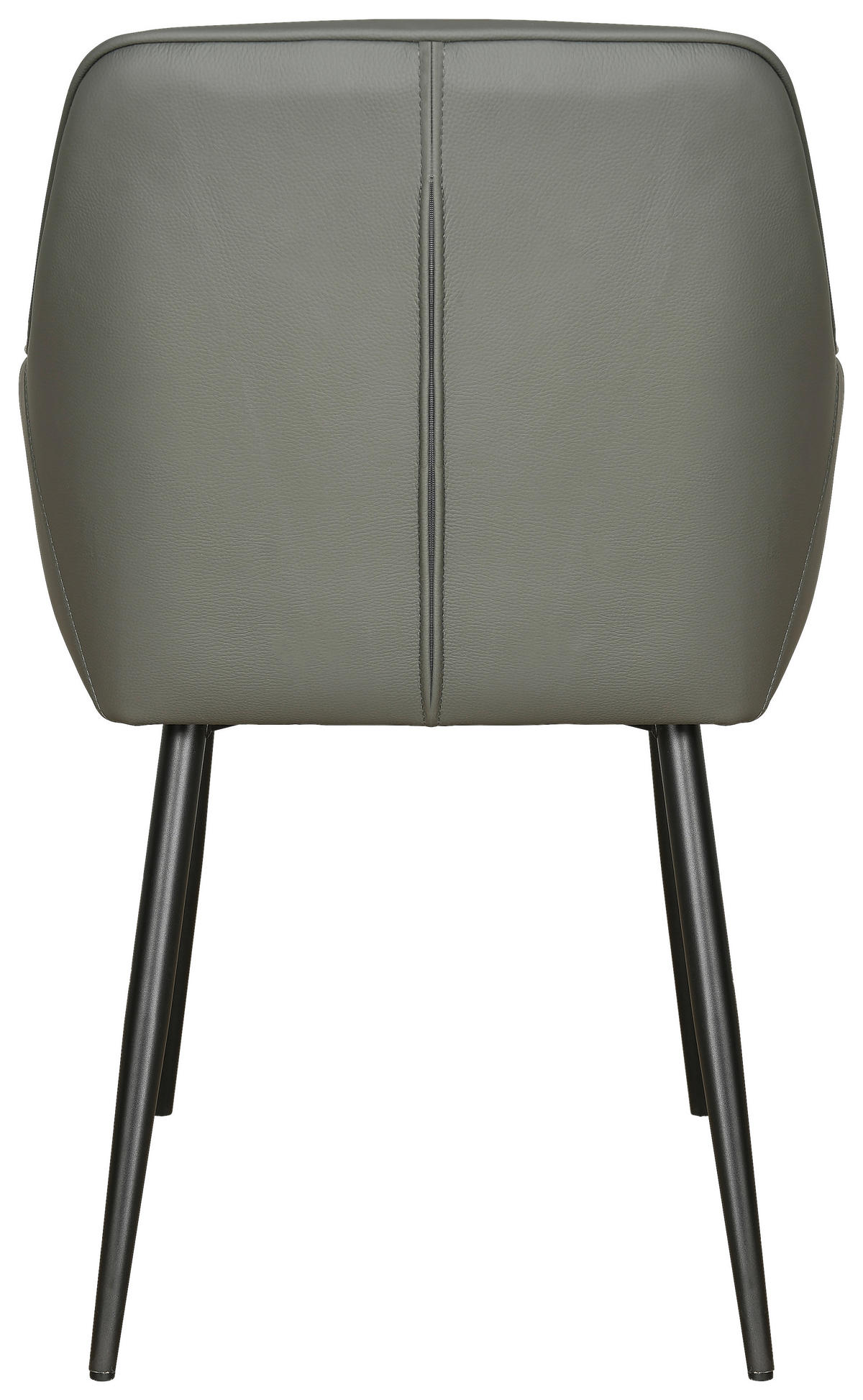 ARMLEHNSTUHL    Echtleder  Grau  - Schwarz/Grau, Design, Leder/Metall (56/82,5/61,5cm) - Stylife